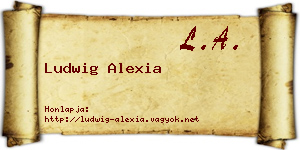 Ludwig Alexia névjegykártya